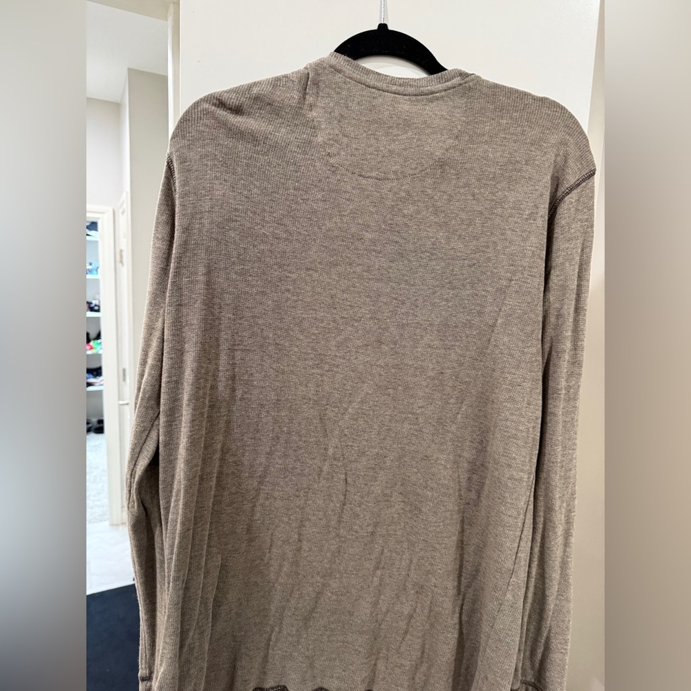 Reclaim Men’s Brown Heathered Thermal Long Sleeved Shirt
